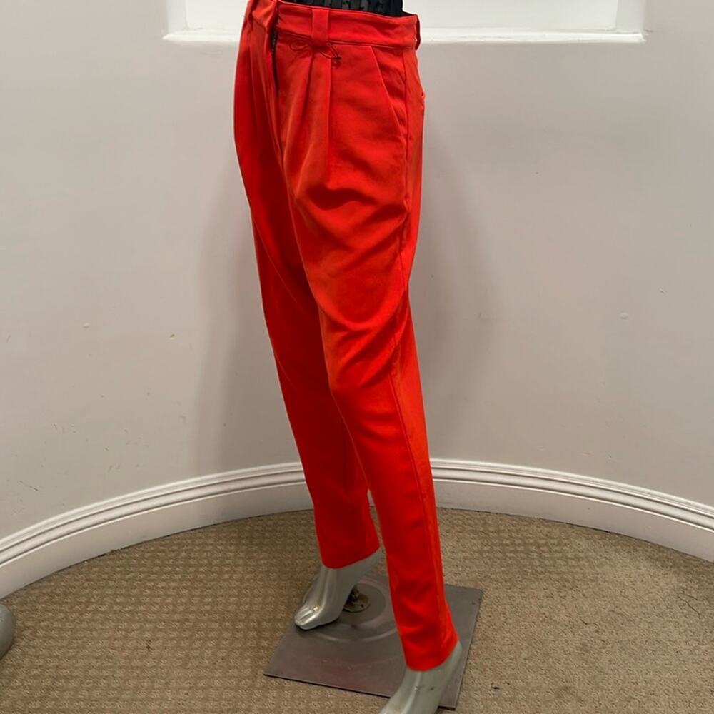 A.L.C. Pleat-front Straight Leg High Rise Straight Leg Pants in Ruby Red - Picture 6 of 14